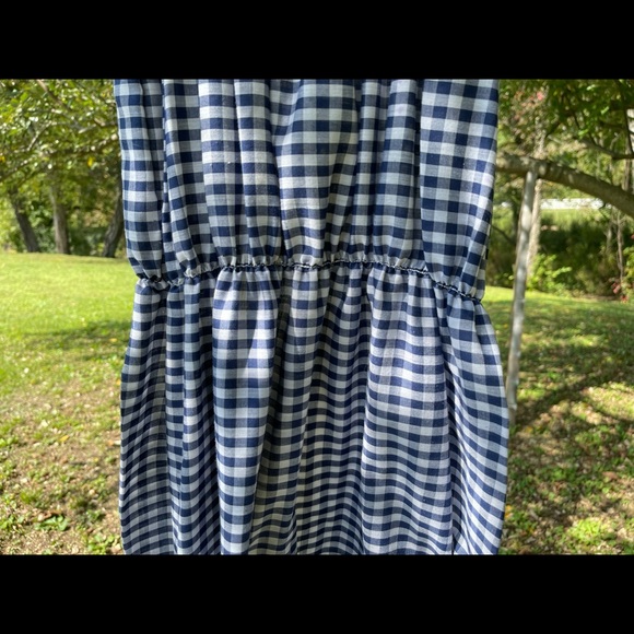 Beautiful blue and white gingham hand made dress. Not sized. - Picture 3 of 5